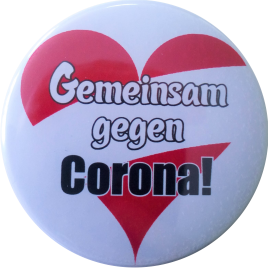 Gemeinsam gegen Corona Österreich Button / Corona Buton